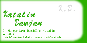 katalin damjan business card